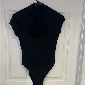 Fashion Nova Black Cutout Bodysuit